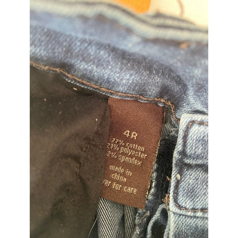 The Limited 678 Denim Jeans Dark Blue 5-Pocket Straight Low‎ Rise Women's Sz 4